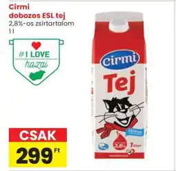 Spar Cirmi dobozos ESL tej ajánlat