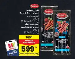 Spar Regnum Hámozott frankfurti virsli csomagolt ajánlat