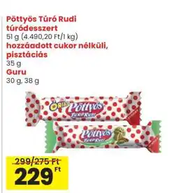 Spar Pöttyös Túró Rudi túródesszert ajánlat