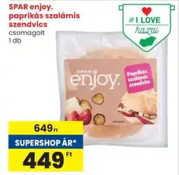 Spar SPAR enjoy. paprikás szalámis szendvics ajánlat