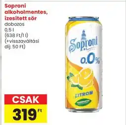 Spar SOPRONI Alkoholmentes ízesített sör ajánlat