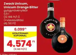 Spar Zwack Unicum, Unicum Orange Bitter ajánlat