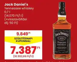 Spar Jack Daniel's Tennessee whiskey ajánlat