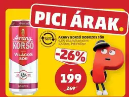 PENNY Arany Korsó Dobozos Sör ajánlat