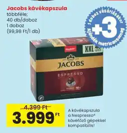 Spar Jacobs kávékapszula ajánlat