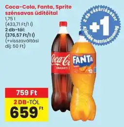 Spar Coca-Cola, Fanta, Sprite szénsavas üdítőital ajánlat