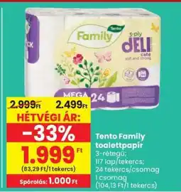 Spar Tento Family toalettpapír ajánlat