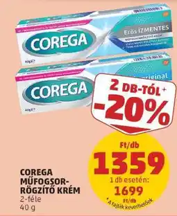 PENNY COREGA Műfogsor-rögzítő krém ajánlat