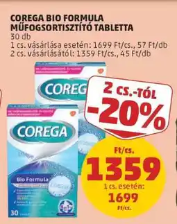 PENNY Corega Bio Formula műfogsortisztító tabletta ajánlat