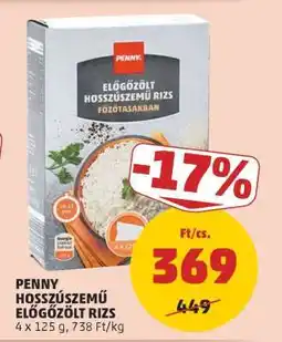 PENNY PENNY HOSSZÚSZEMŰ ELŐGŐZÖLT RIZS ajánlat