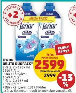 PENNY Lenor Öblítő Duopack ajánlat
