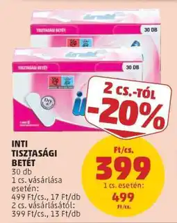 PENNY INTI TISZTASÁGI BETÉT ajánlat