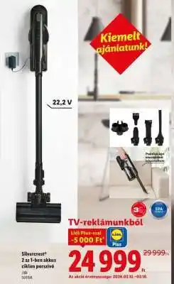 Lidl SILVERCREST 2 az 1-ben akkus ciklon porszívó ajánlat