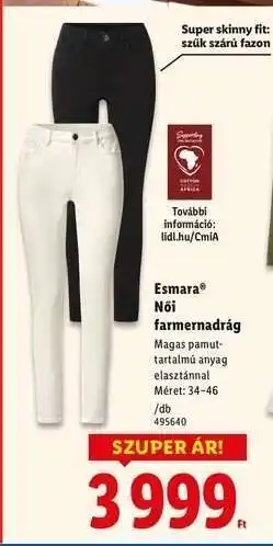 Lidl esmara Női farmernadrág ajánlat