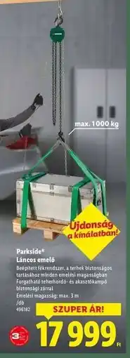 Lidl Parkside Láncos emelő ajánlat