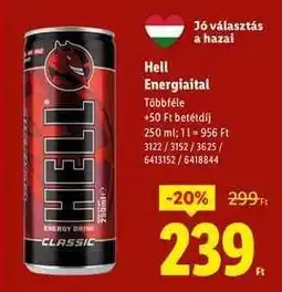 Lidl HELL Energiaital ajánlat