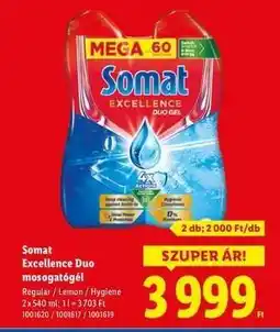 Lidl Somat Excellence Duo mosogatógél ajánlat
