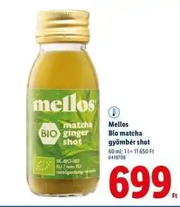 Lidl Mellos Bio matcha gyömbér shot ajánlat