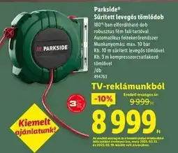 Lidl PARKSIDE Sűrített levegős tömlődob ajánlat