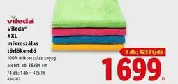 Lidl Vileda XXL mikroszálas törlőkendő ajánlat
