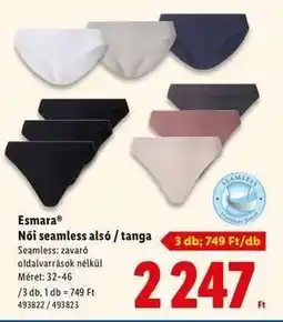 Lidl esmara Női seamless alsó / tanga ajánlat