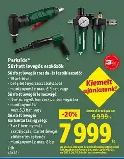 Lidl PARKSIDE Sűrített levegős eszközök ajánlat