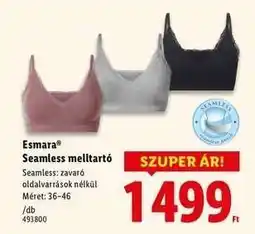 Lidl ESMARA Seamless melltartó ajánlat