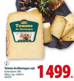 Lidl Tomme de Montagne sajt ajánlat