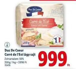 Lidl Duc De Coeur Carré de l'Est lágy sajt ajánlat