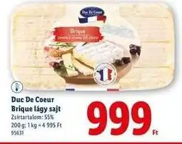 Lidl Duc De Coeur Brique lágy sajt ajánlat