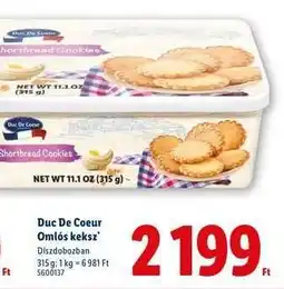 Lidl DUC DE COEUR Omlós keksz ajánlat
