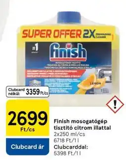 Tesco Finish mosogatógép tisztító citrom illattal ajánlat