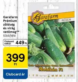 Tesco Garafarm prémium zöldség és virág vetőmag ajánlat