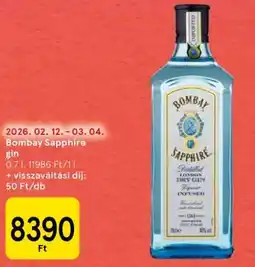 Tesco Bombay Sapphire gin ajánlat