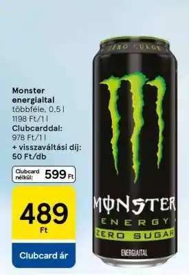 Tesco MONSTER Energiaital ajánlat