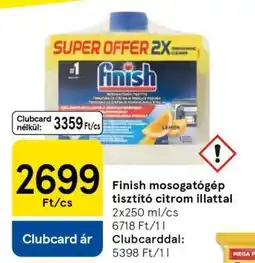 Tesco Finish mosogatógép tisztító citrom illattal ajánlat