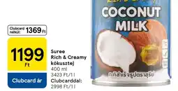 Tesco Suree Rich & Creamy kókusztej ajánlat