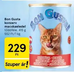 Tesco Bon Gusta konzerv macskaeledel ajánlat