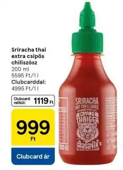 Tesco Sriracha thai extra csípős chiliszósz ajánlat