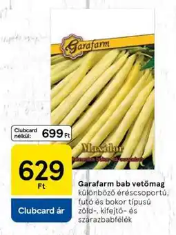 Tesco Garafarm bab vetőmag ajánlat