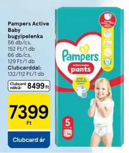 Tesco Pampers Active Baby bugyipelenka ajánlat