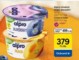 Tesco Alpro növényi alapú desszert ajánlat