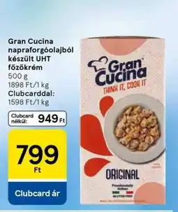 Tesco Gran Cucina napraforgóolajból készült UHT főzőkrém ajánlat
