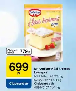 Tesco Dr. Oetker házi krémes krémpor ajánlat