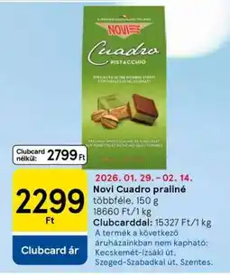 Tesco Novi Cuadro praliné ajánlat