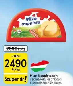 Tesco MIZO Trappista sajt ajánlat