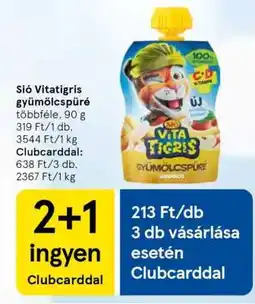 Tesco Sió Vitatigris gyümölcspüré ajánlat