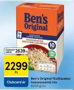 Tesco Ben's Original főzőtasakos hosszúszemű rizs ajánlat