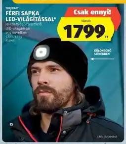 ALDI TOPCRAFT FÉRFI SAPKA LED-VILÁGÍTÁSSAL ajánlat