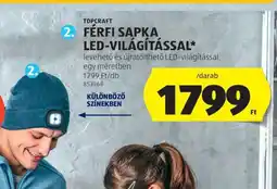 ALDI Férfi sapka LED-világítással ajánlat